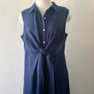 J Jill linen tie shirt dress