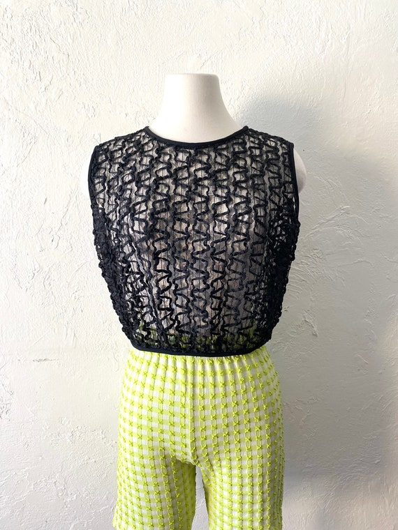 Vtg 50s see thru party top - image 1