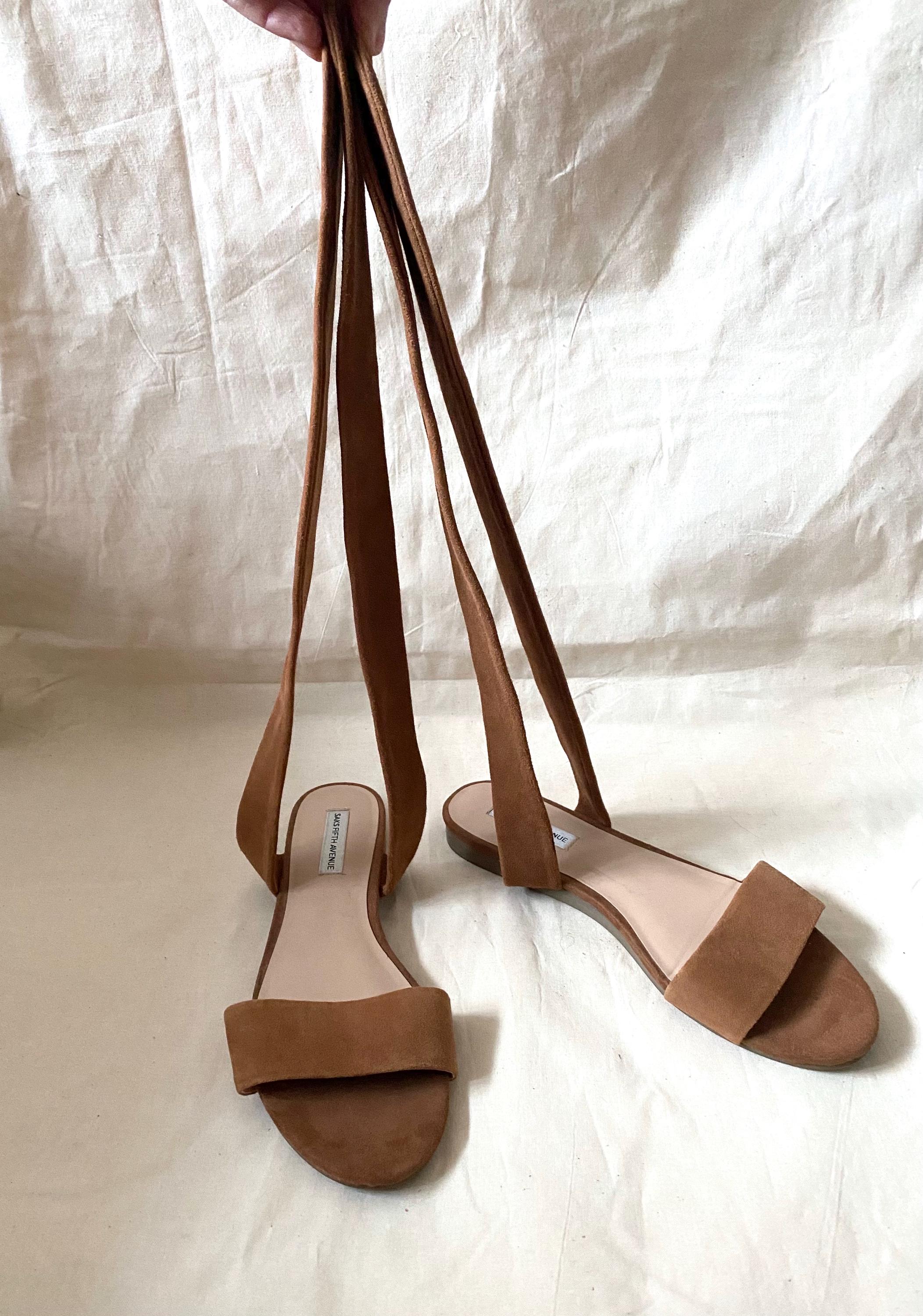 NEW SAKS Fifth Ave SANDALS.s11.5  M. Made in Italy Saks Fifth Avenue Twisted Leather Sandals | Saks Fifth Avenue main image 2