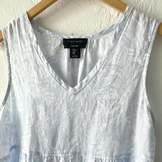 Tahari linen tiered mini dress Tahari linen tiered mini dress