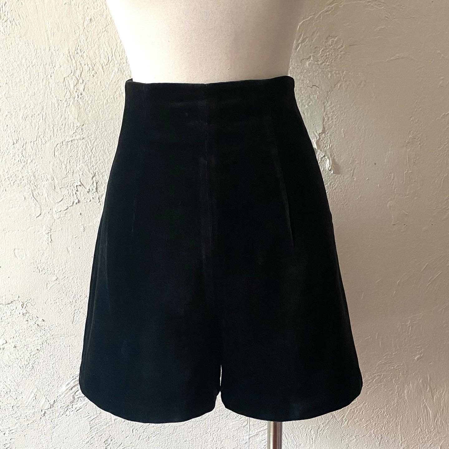 High Waist Velvet Shorts Etsy Canada