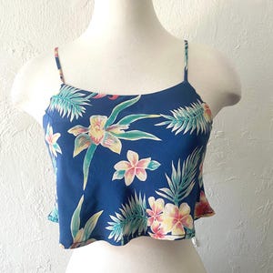 Silk crop tank top