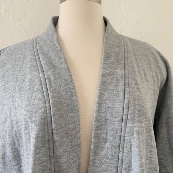 Amazing 80s 90s sporty heather grey robe One size - image 2