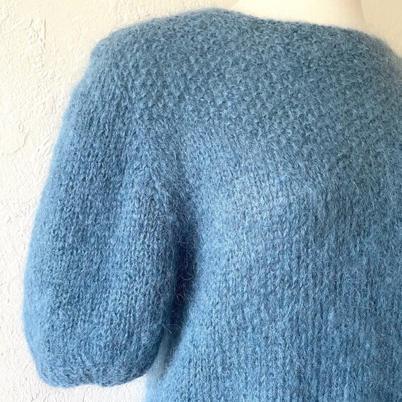 Vtg handmade fuzzy mohair sweater - image 3