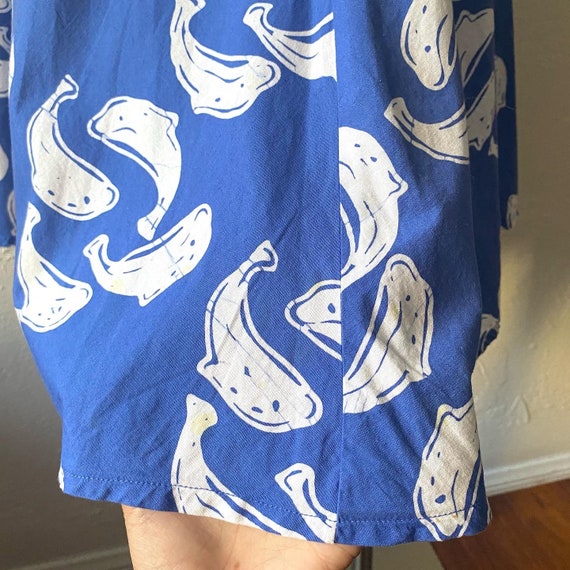 80s cotton dolphin print wrap backless dress - image 8