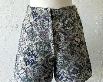 Vtg 60s high waist tapestry shorts