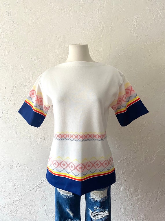 Vtg 70s hippie top ~ medium