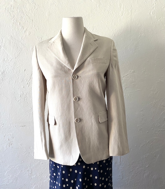 Perfect beige linen blazer