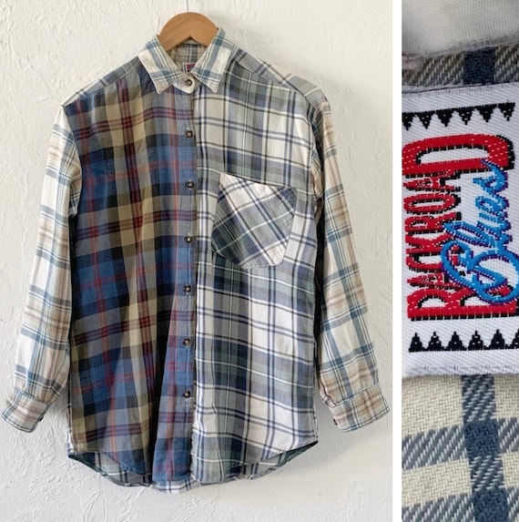 90s Backroad Blues contrast flannel