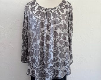 Calypso zijden fluwelen top