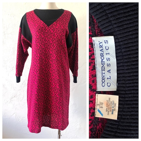 80s sweater midi dress ~ small