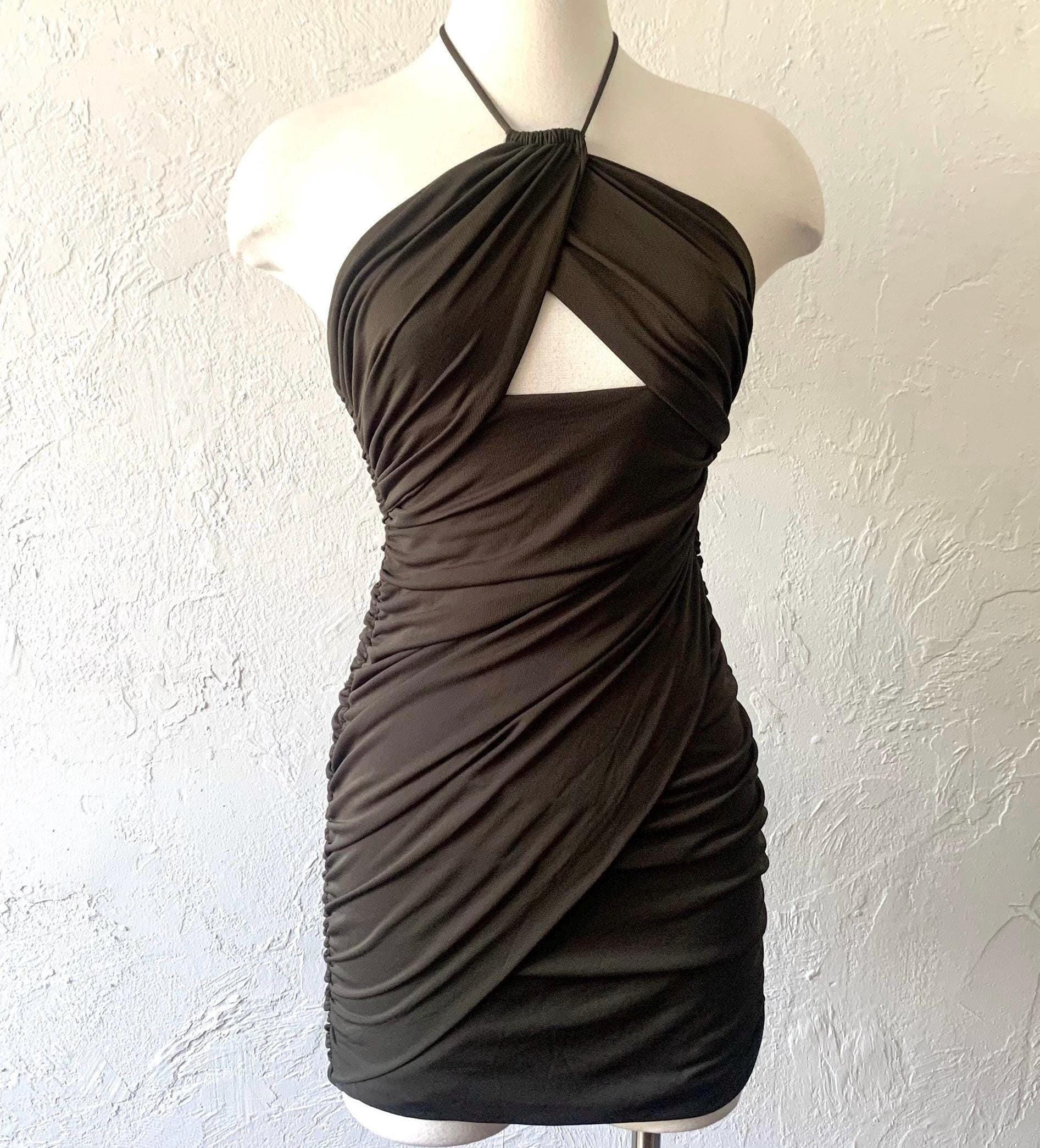 Zara Ruched Halter Mini Dress NWT - Etsy
