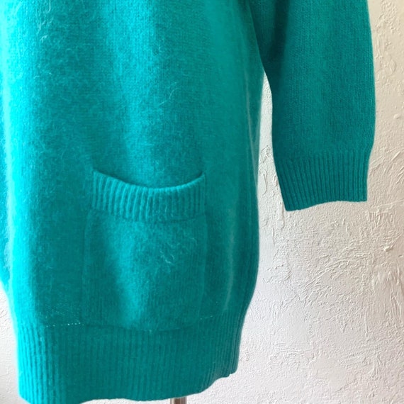 80s Paul & Duffier fuzzy angora blend sweater dre… - image 4