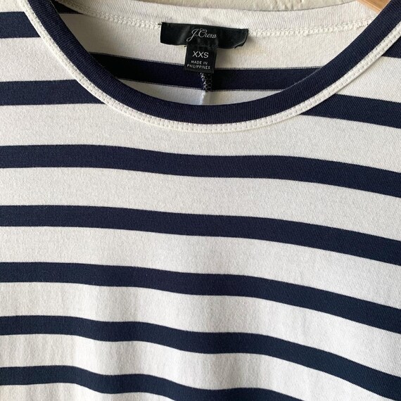 Modern J Crew cotton stripe tee shirt dress XXS XS - image 2