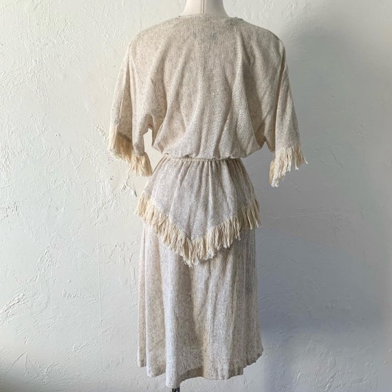 Vtg 80s Items cotton rayon flax blend see thru dr… - image 4