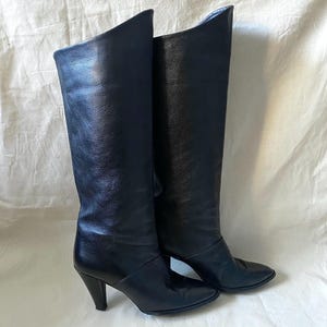 80s leather boots