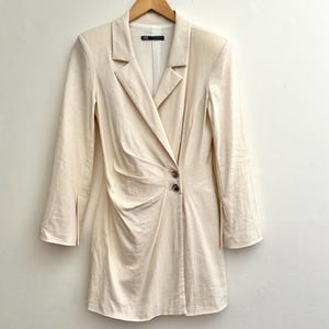 Zara White Blazer - Etsy Zara White Blazer - Etsy