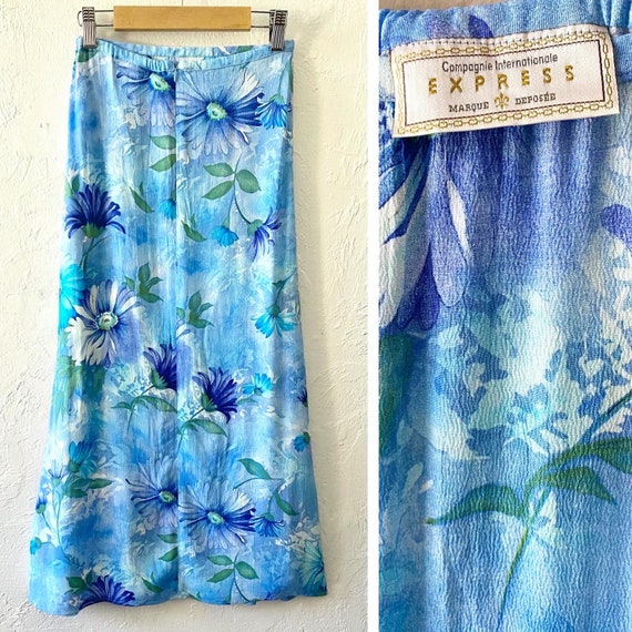 Vtg Express floral midi skirt