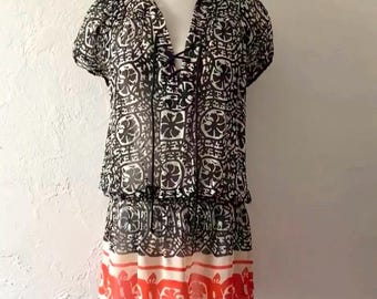 Anna Sui sheer silk dress