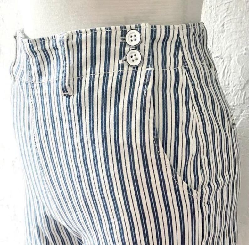 Adriano Goldschmied stripe jean shorts image 2