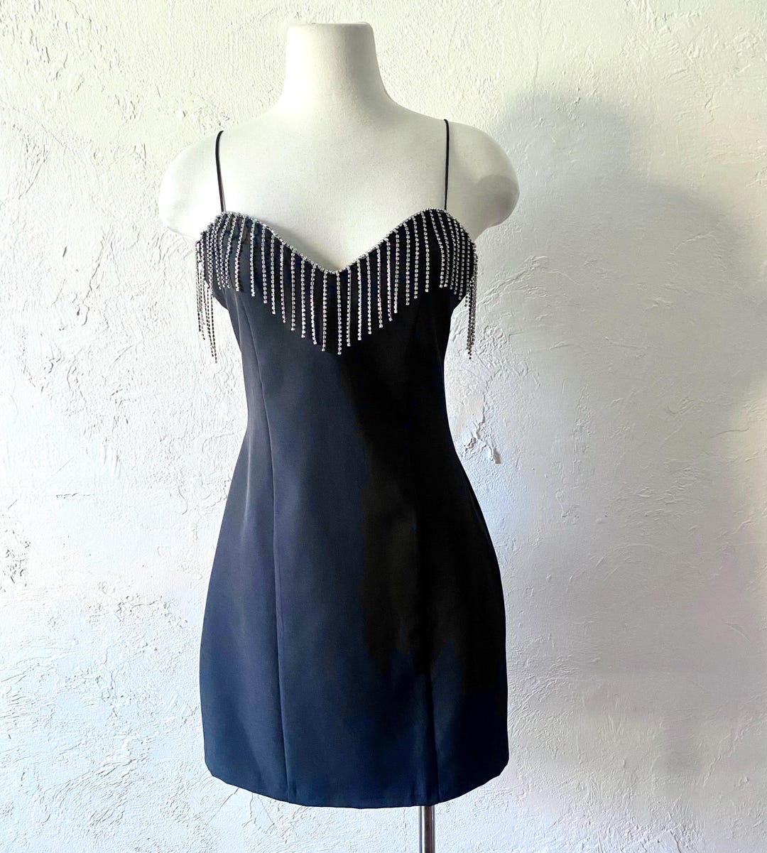 ★ZARA★ PLAIN KNIT MINI DRESS WITH RHINESTONES ZARA SS24 KNIT MINI DRESS WITH RHINESTONE BEADS Pearl S M L