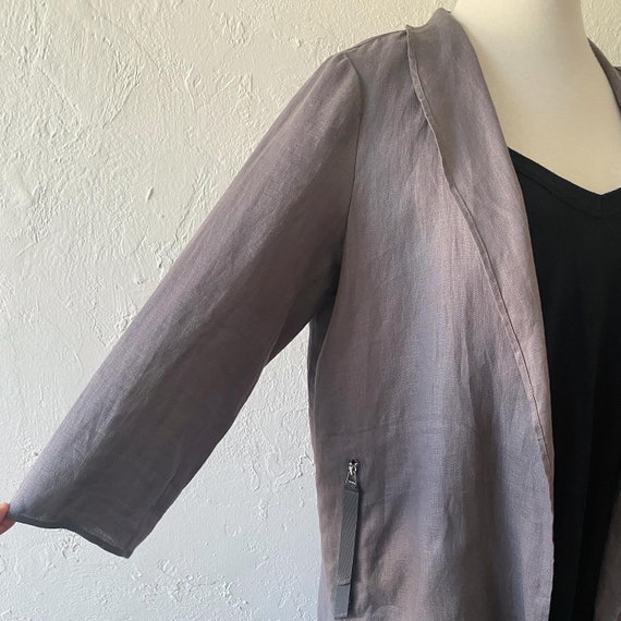 linen jacket with pockets - image 4
