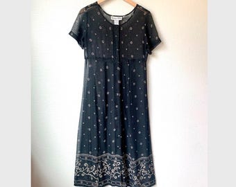 90s sheer rayon dress