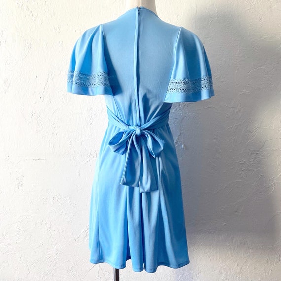 1970s sky blue dress ~ xs - small - image 7