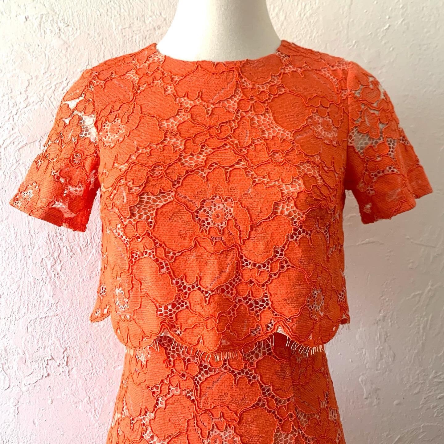 TopShop bright lace dress