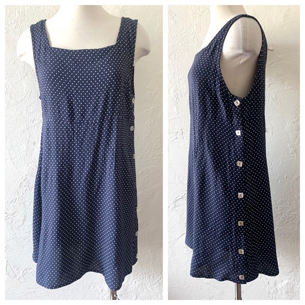 90s Teddi navy mini jumper dress - large