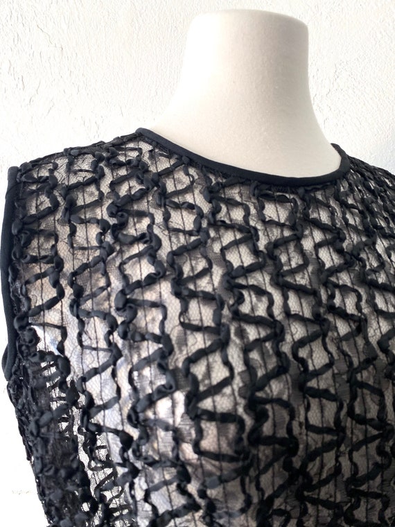 Vtg 50s see thru party top - image 2