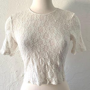 Only Hearts sheer lace crop top