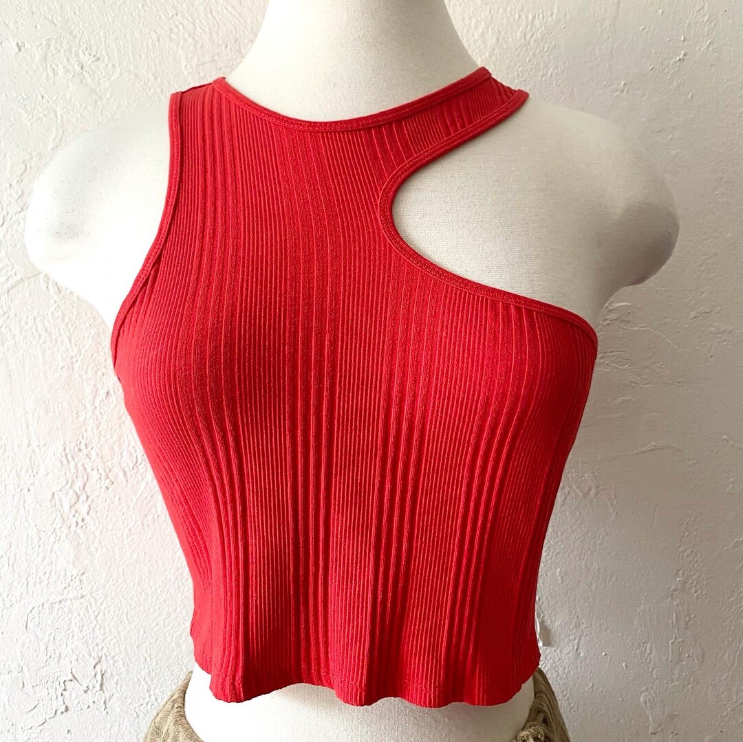 Zara Cotton Rib Crop Tank Top Etsy