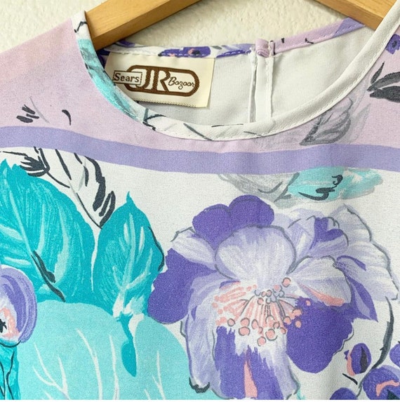 80s sheer print top - image 2