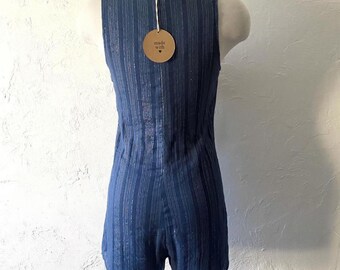 Cotton Metallic Lace up Jumpsuit UK