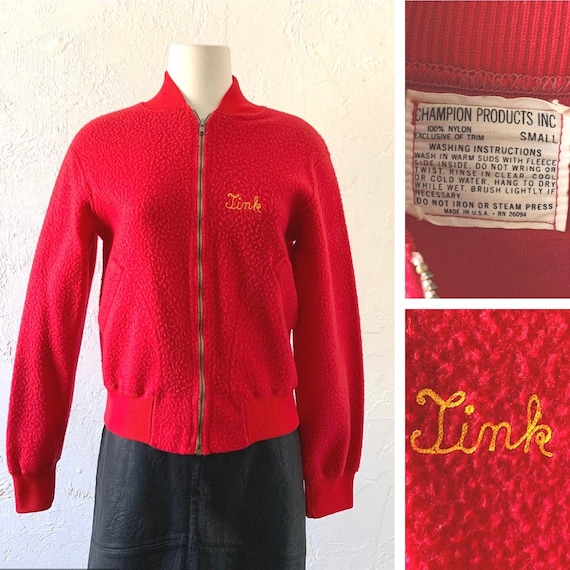 Vtg 50s Champion fleece varsity warm up jacket ~ … - image 1