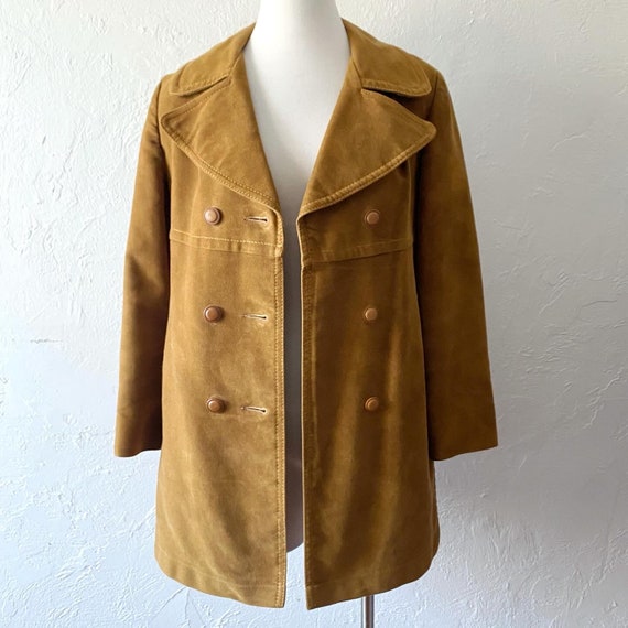 60s mod velvet pea coat - image 3