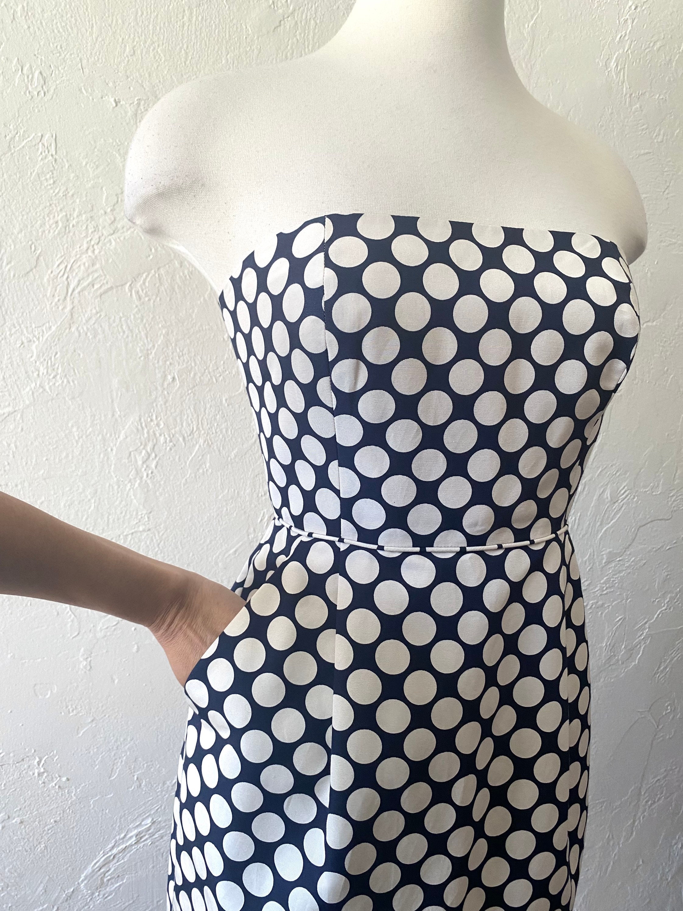 Blue and White Strapless Summer Dress - Etsy Blue and White Strapless Summer Dress - Etsy