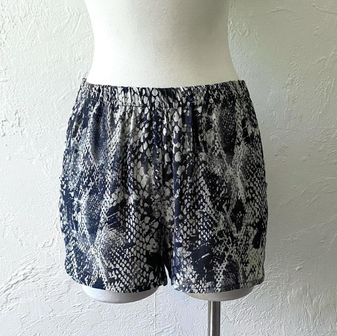 Silk Snake Print Shorts - Etsy