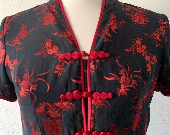 1950s Eyelet Leaves Linen Top | x-small main image 1