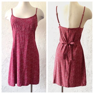 Brandy Melville red floral mini dress o/s
