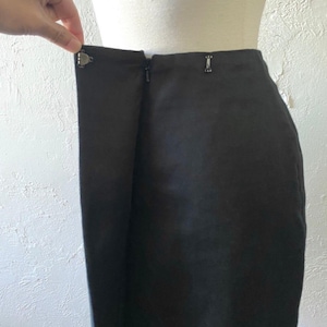 90s linen wrap mini skirt