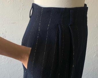 80s Liz Claiborne Collection wool high waist shorts