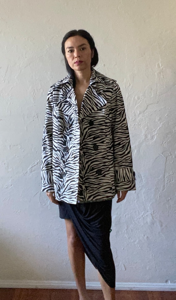 Silk Cotton Zebra Print Jacket - Etsy