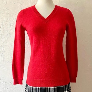 Red cashmere sweater
