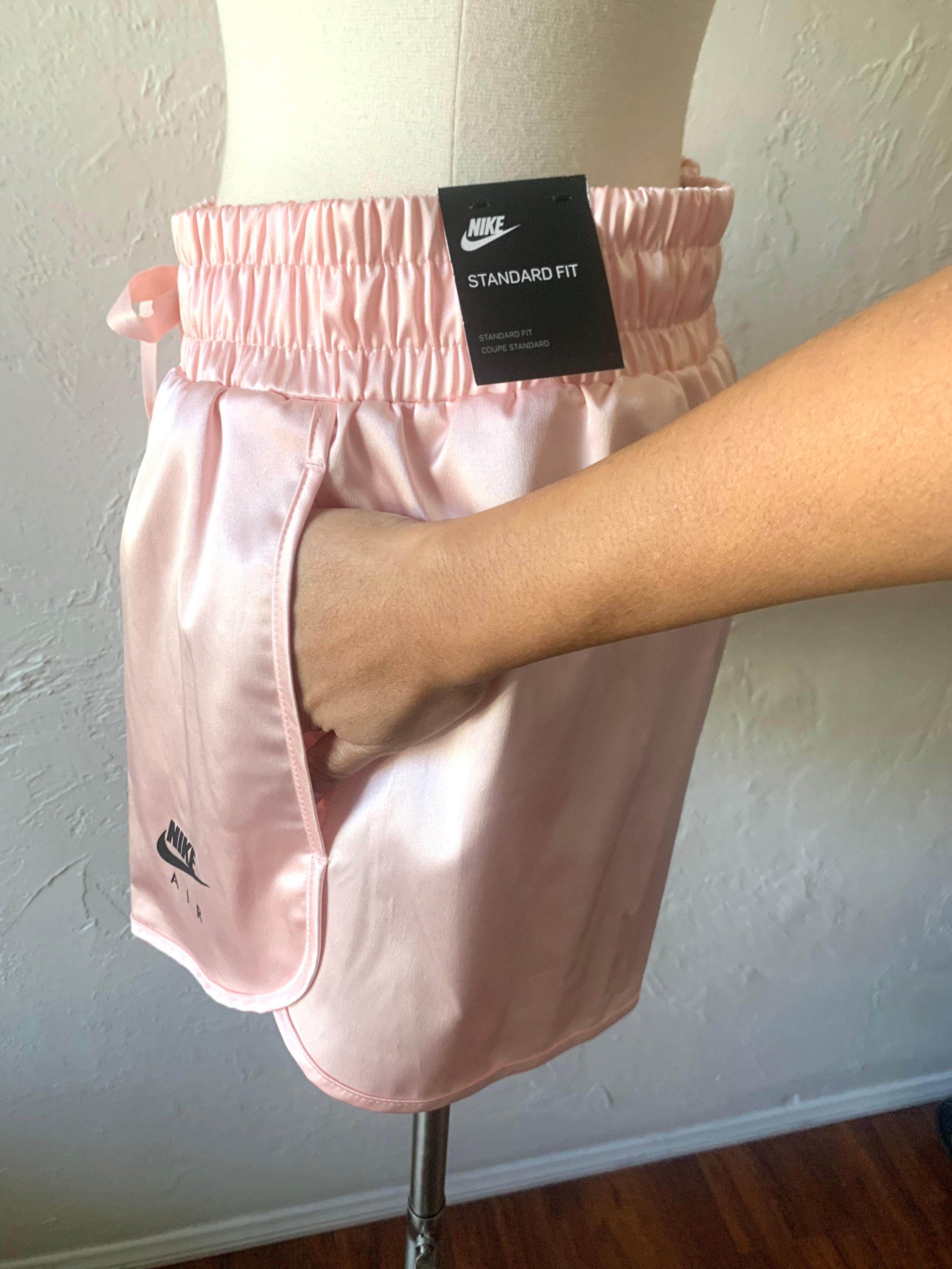 Nike NWT Pink Satin Shorts Medium - Etsy