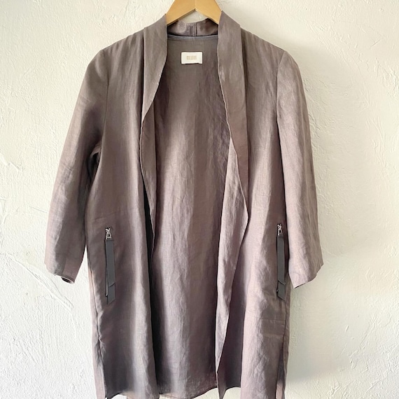 linen jacket with pockets - image 1