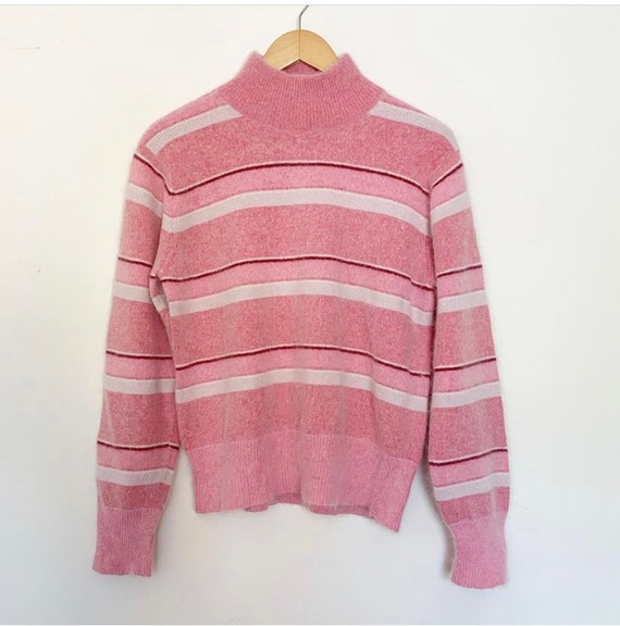 Vtg 80s Crystal Kobe fuzzy angora sweater Medium