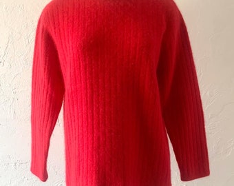 80s Rafaella angora lambswool sweater ~ large