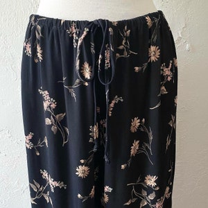 90s rayon floral comfy pants